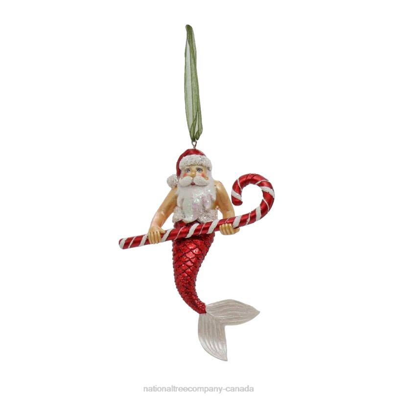 H4X0521National Tree Company 4 Piece HGTV Home Collection Santa Merman Ornaments