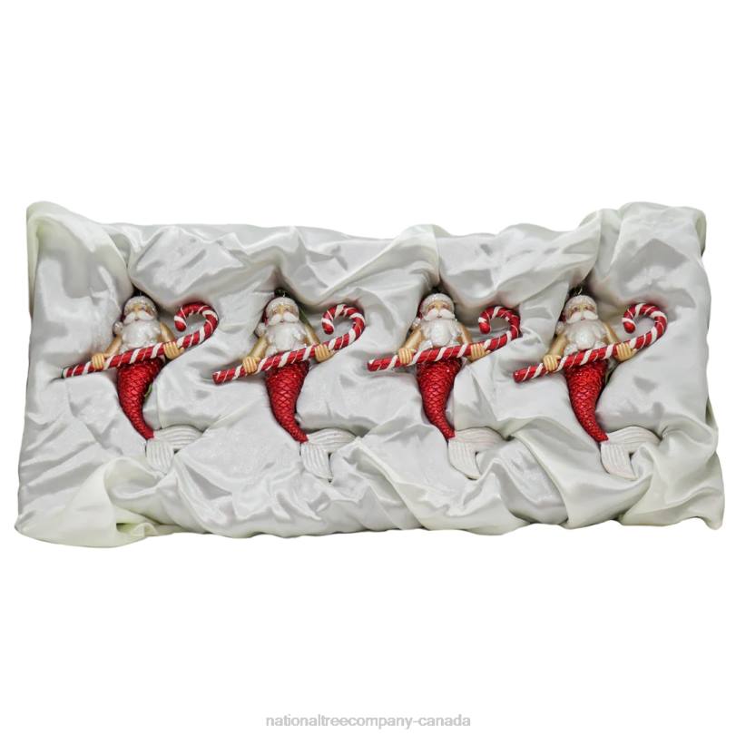 H4X0521National Tree Company 4 Piece HGTV Home Collection Santa Merman Ornaments