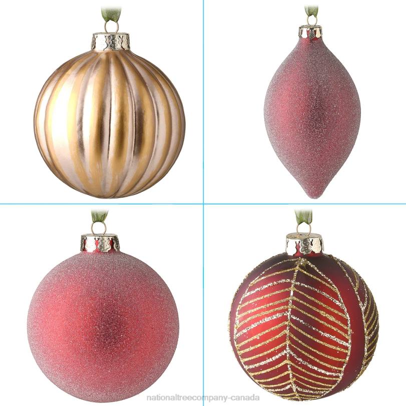 H4X0526National Tree Company 20-Piece Christmas Tree Ornament Set, Vienna Waltz Collection