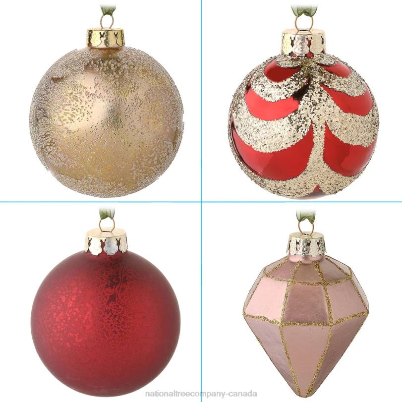 H4X0526National Tree Company 20-Piece Christmas Tree Ornament Set, Vienna Waltz Collection