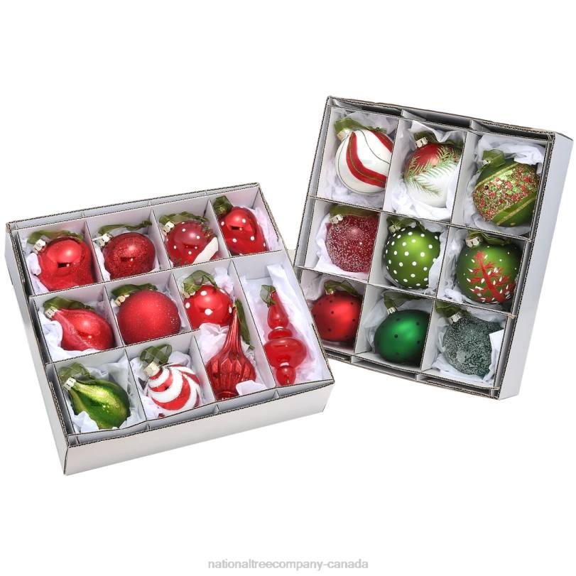 H4X0530National Tree Company 20-Piece Christmas Tree Ornament Set, General Store Collection