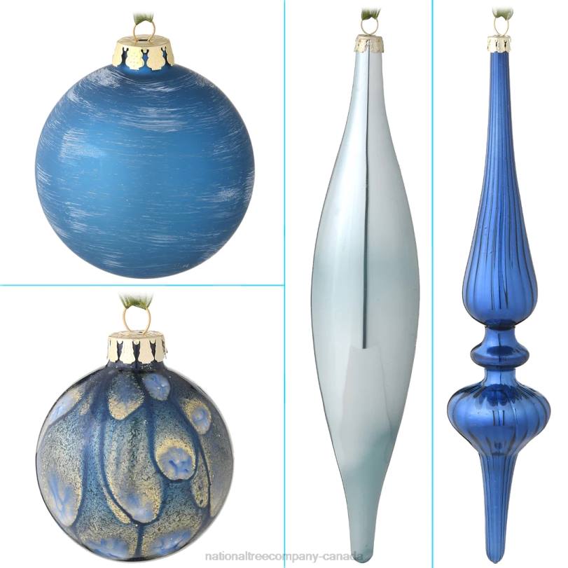 H4X0532National Tree Company 20-Piece Christmas Tree Ornament Set, Arctic Lights Collection