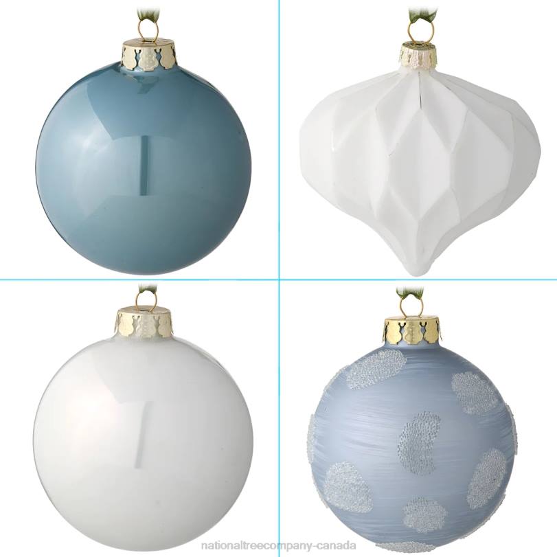 H4X0532National Tree Company 20-Piece Christmas Tree Ornament Set, Arctic Lights Collection