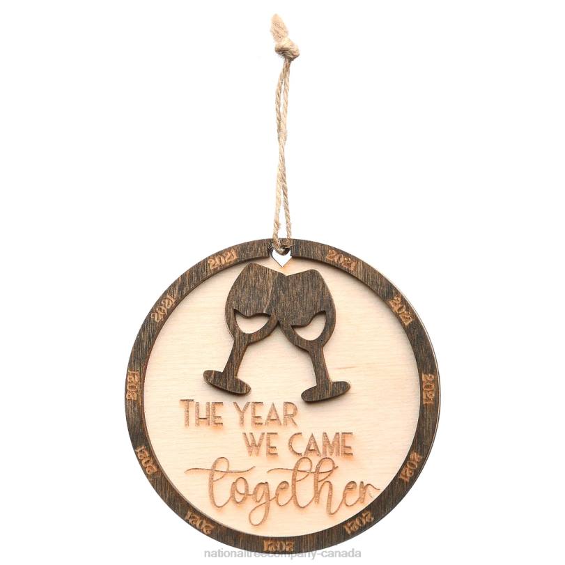H4X0533National Tree Company 2021 inThe Year We Came Togetherin Wood Christmas Ornament with Hanging Loop, 3 in
