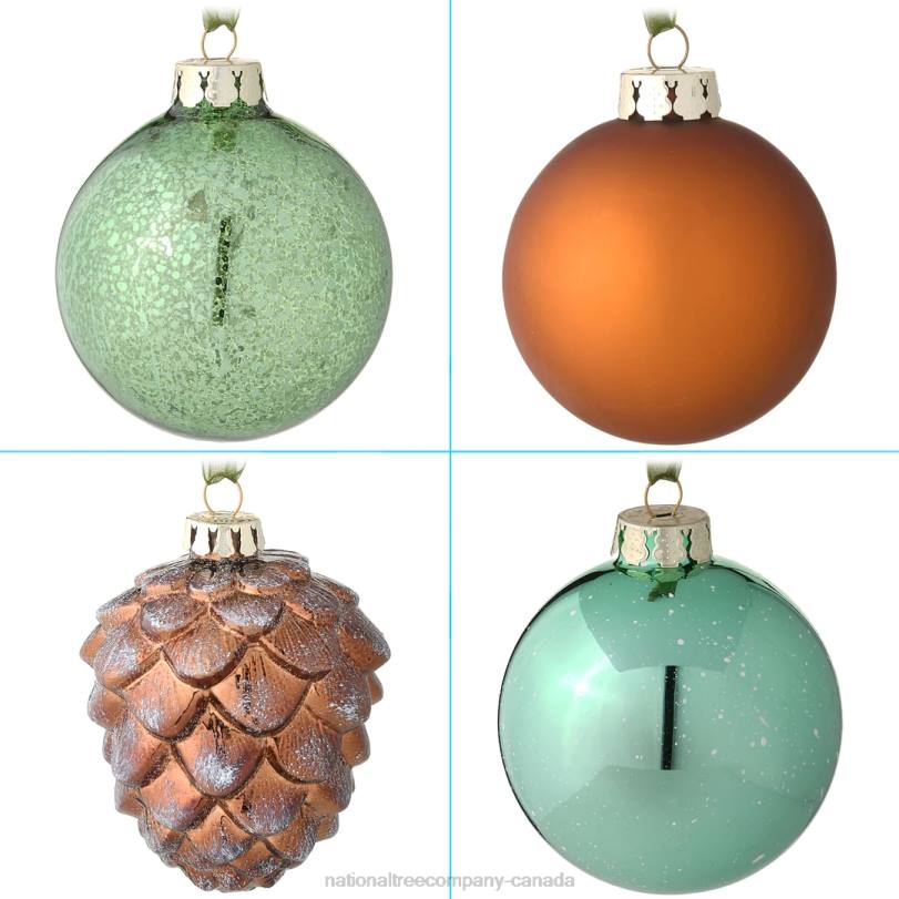 H4X0586National Tree Company 20-Piece Christmas Tree Ornament Set, Alpine Collection