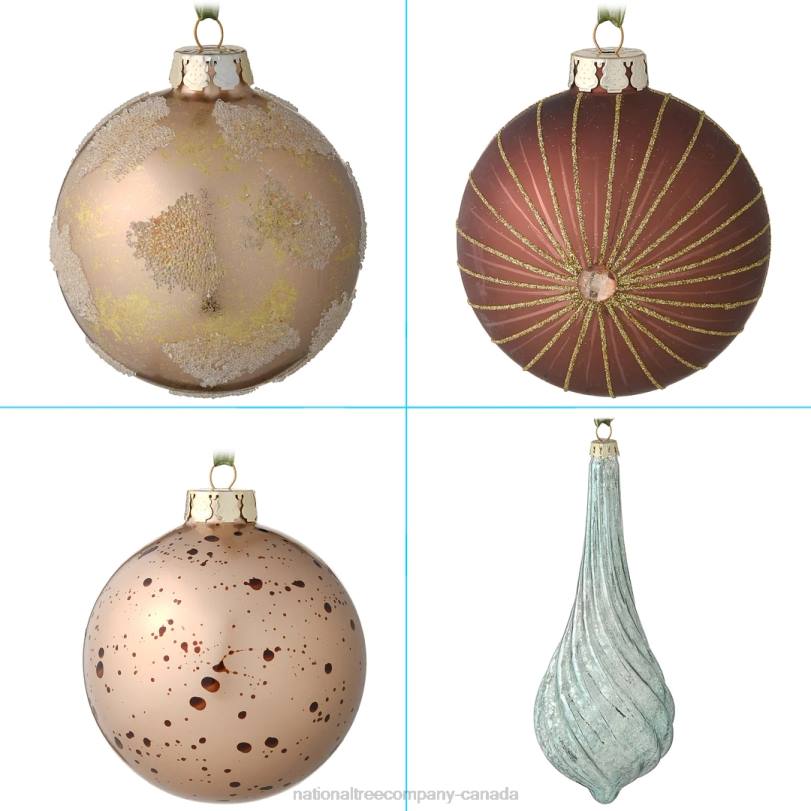 H4X0586National Tree Company 20-Piece Christmas Tree Ornament Set, Alpine Collection