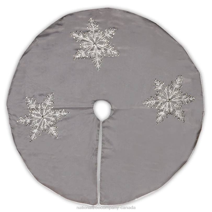 H4X0554National Tree Company 42in Snowflake Tree Skirt