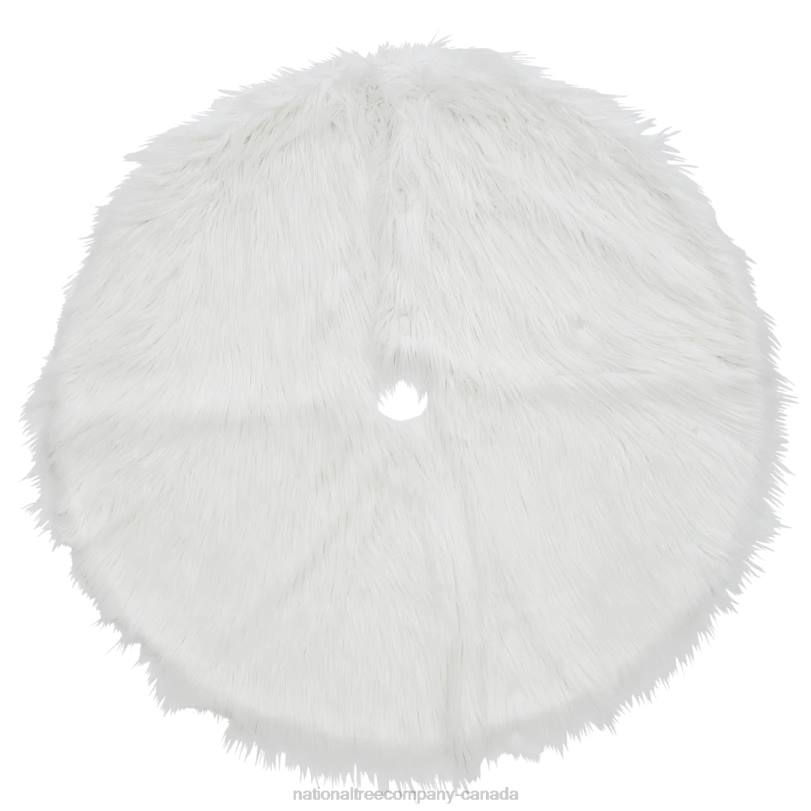 H4X0559National Tree Company 48in General Store Collection White High Pile Tree Skirt
