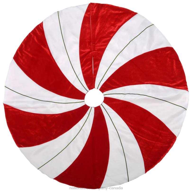 H4X0581National Tree Company 48in General Store Collection Peppermint Tree Skirt