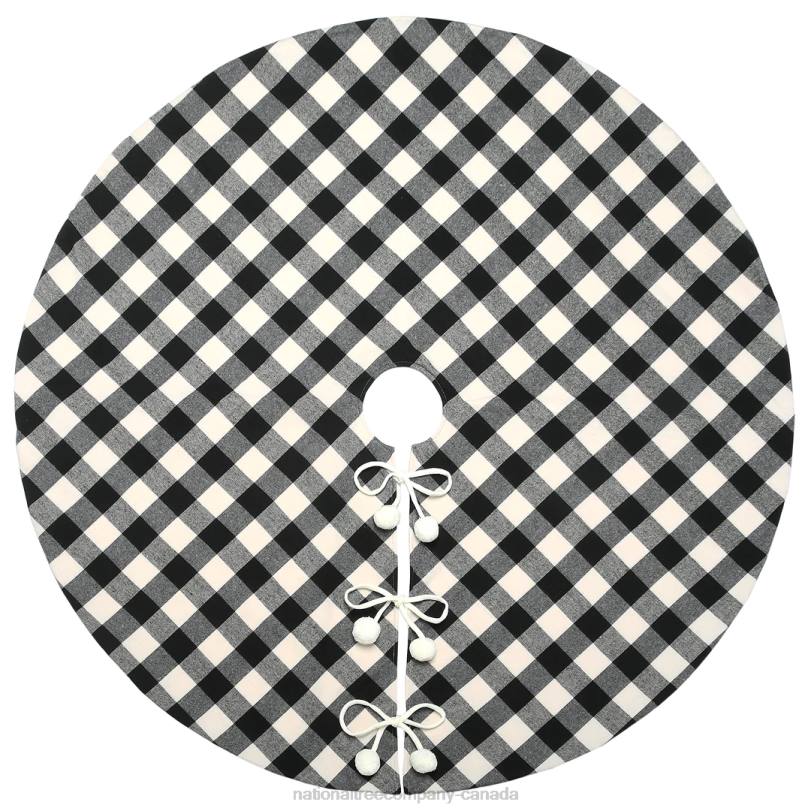 H4X0582National Tree Company 48in General Store Collection Plaid Tree Skirt