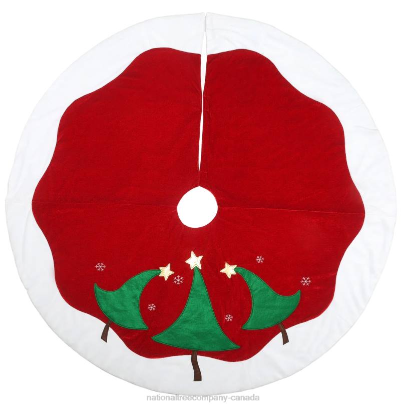 H4X0583National Tree Company 48in General Store Collection Red and White Tree Skirt