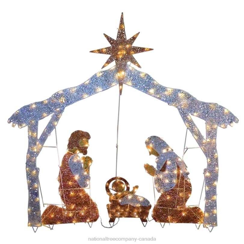 H4X0587National Tree Company 72in. Nativity Scene with White LED Lights