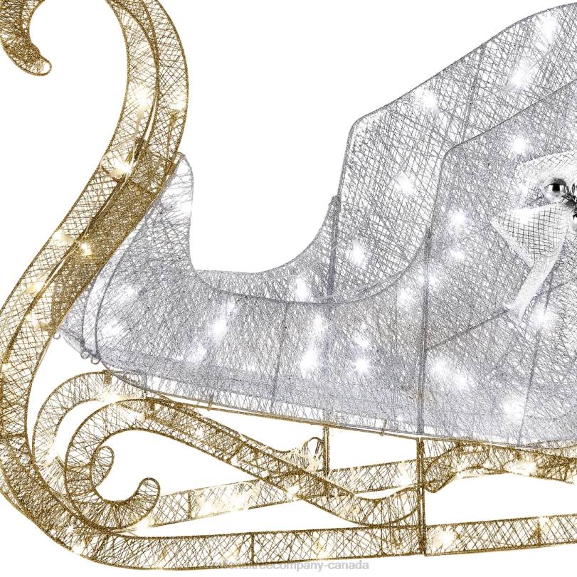 H4X0595National Tree Company 48 in. Santas Sleigh with Cool White LED Lights