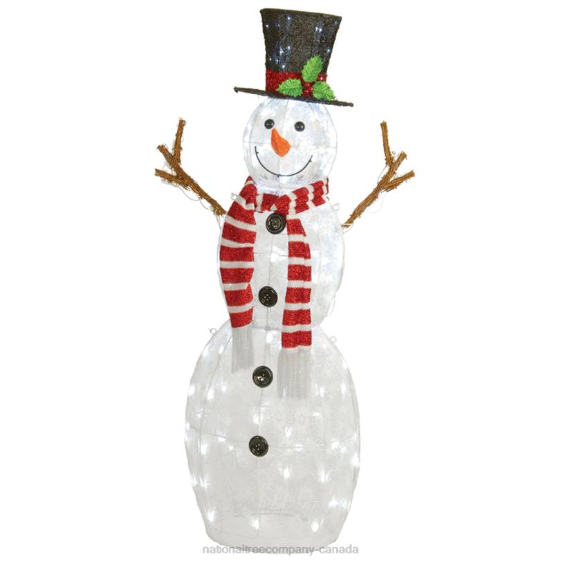H4X0597National Tree Company 48 in. Pre-Lit Snowman Decoration