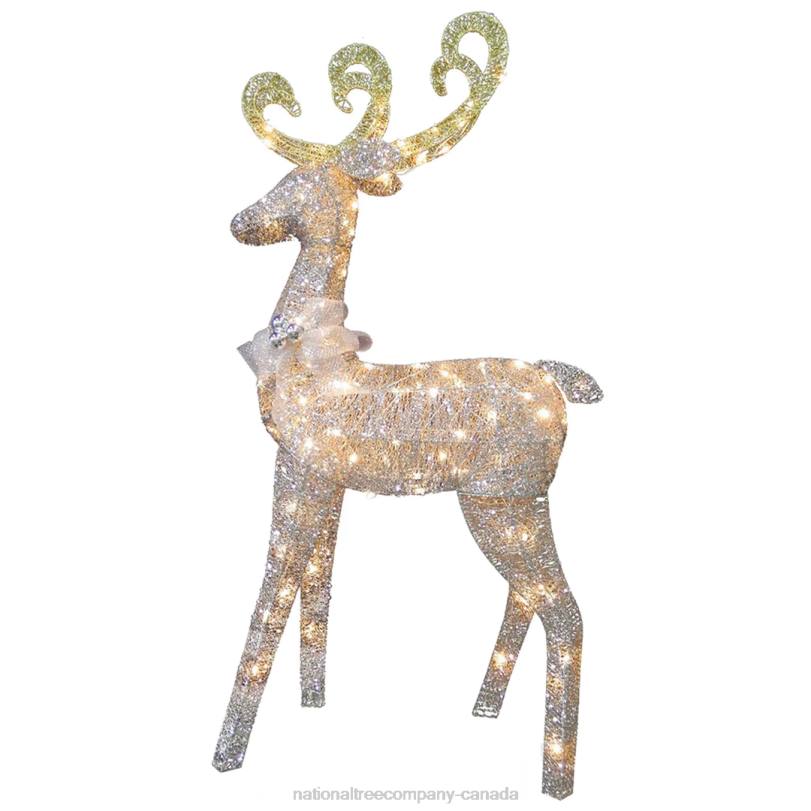 H4X0610National Tree Company 60 in. Reindeer Decoration with Clear Lights