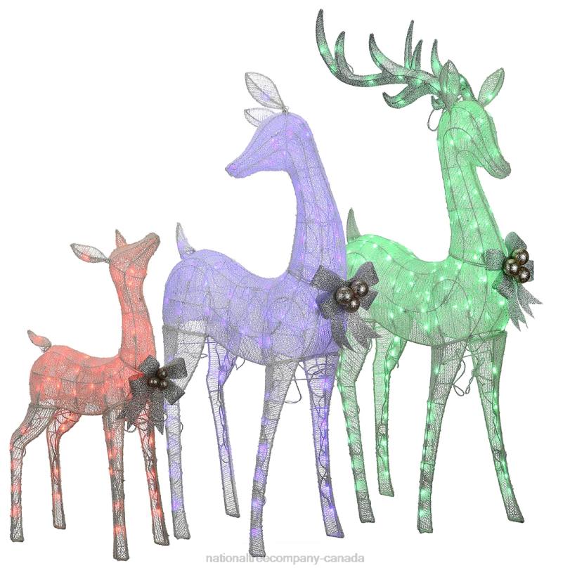 H4X0613National Tree Company Deer Family Assortment