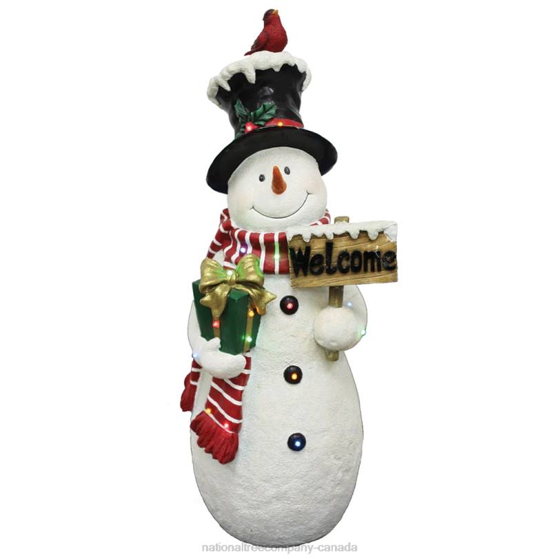 H4X0635National Tree Company Pre-Lit 28in Snowman Decoration