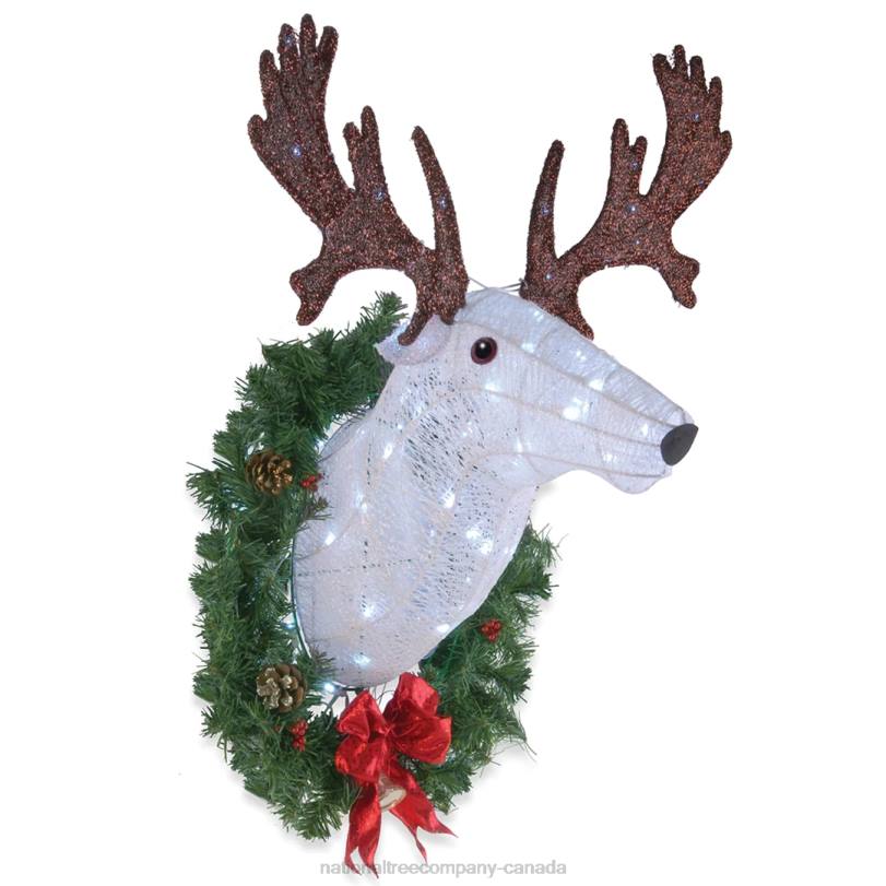 H4X0640National Tree Company 30in. PreLit Wall Mounted Buck