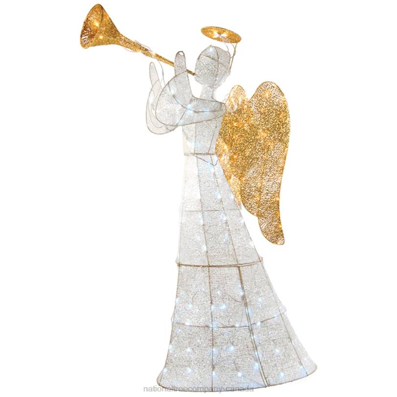 H4X0670National Tree Company 60in. Angel Decoration with LED Lights
