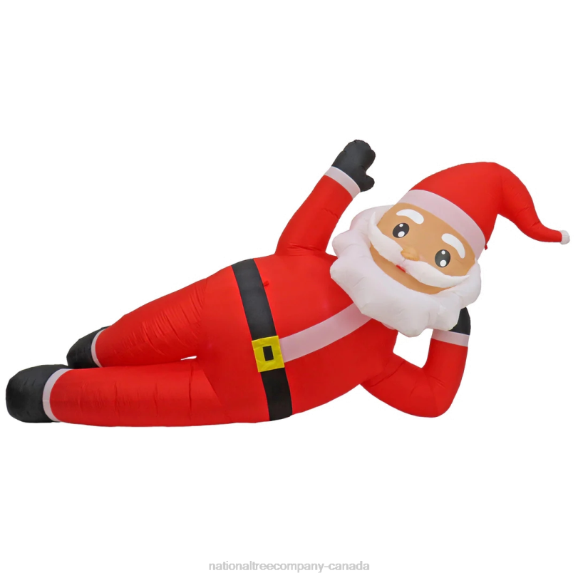 H4X0646National Tree Company First Traditions Collection 12 ft. Inflatable Prelit Relaxing Santa