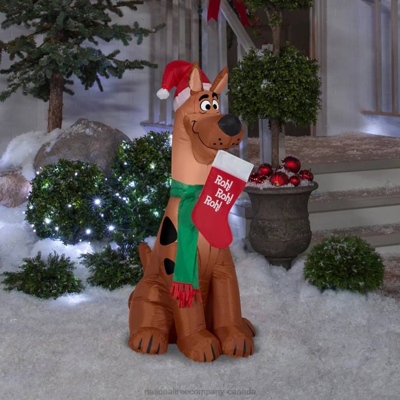 H4X0652National Tree Company Inflatable Scooby Doo, LED Lights, Plug In, Christmas Collection, 3.5 Feet