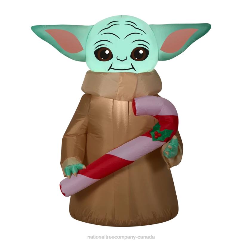 H4X0664National Tree Company Inflatable Baby Yoda, LED Lights, Plug In, Christmas Collection, 3.5 Feet