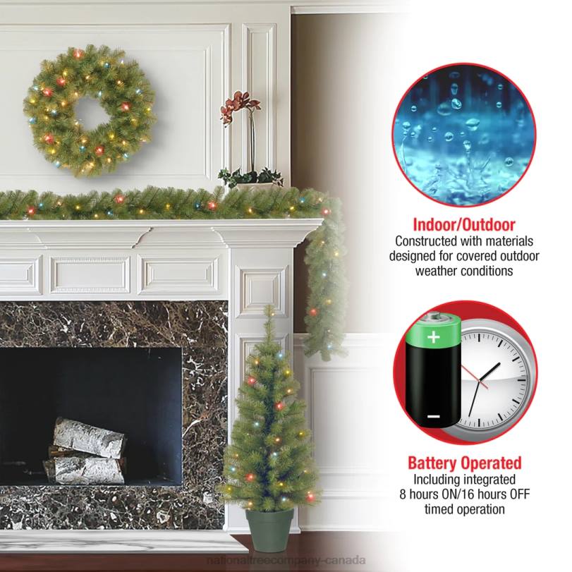 H4X0513National Tree Company Promotional Assortment with Battery Operated LED Lights