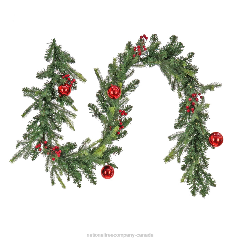 H4X0367National Tree Company First Traditions 6 ft. Scotch Creek Fir Pre-Lit Garland