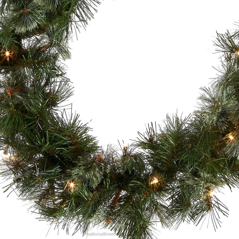 H4X0327National Tree Company 9 ft. Wispy Willow Garland with Clear Lights