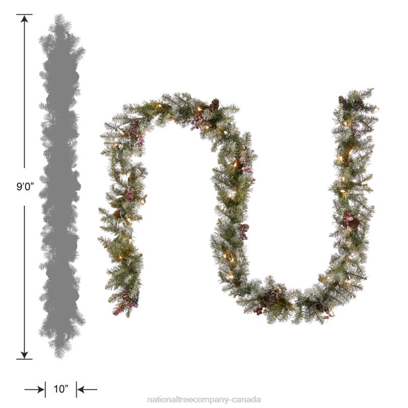 H4X0346National Tree Company 9 ft. Dunhill(R) Fir Garland with Clear Lights