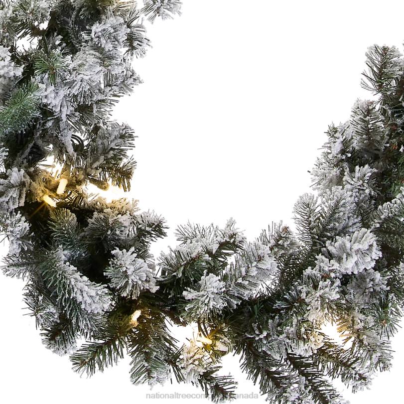 H4X0357National Tree Company Pre-Lit 'Feel Real' Artificial Christmas Garland, Green, Camden, White Lights, Decorated With Pine Cones, Berry Clusters, Plug In, Christmas Collection, 9 Feet