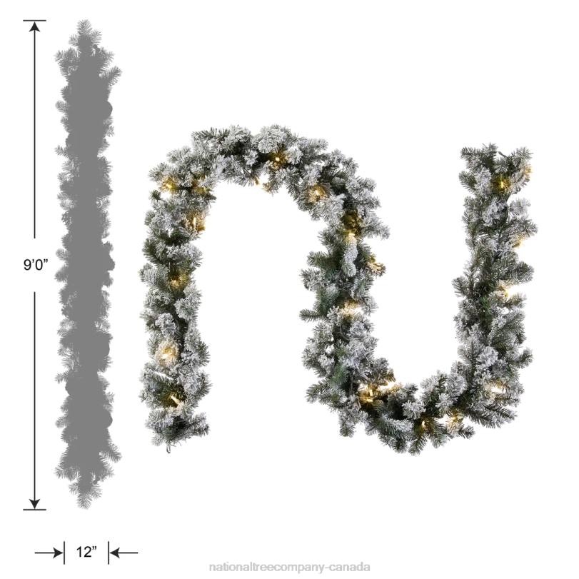 H4X0357National Tree Company Pre-Lit 'Feel Real' Artificial Christmas Garland, Green, Camden, White Lights, Decorated With Pine Cones, Berry Clusters, Plug In, Christmas Collection, 9 Feet