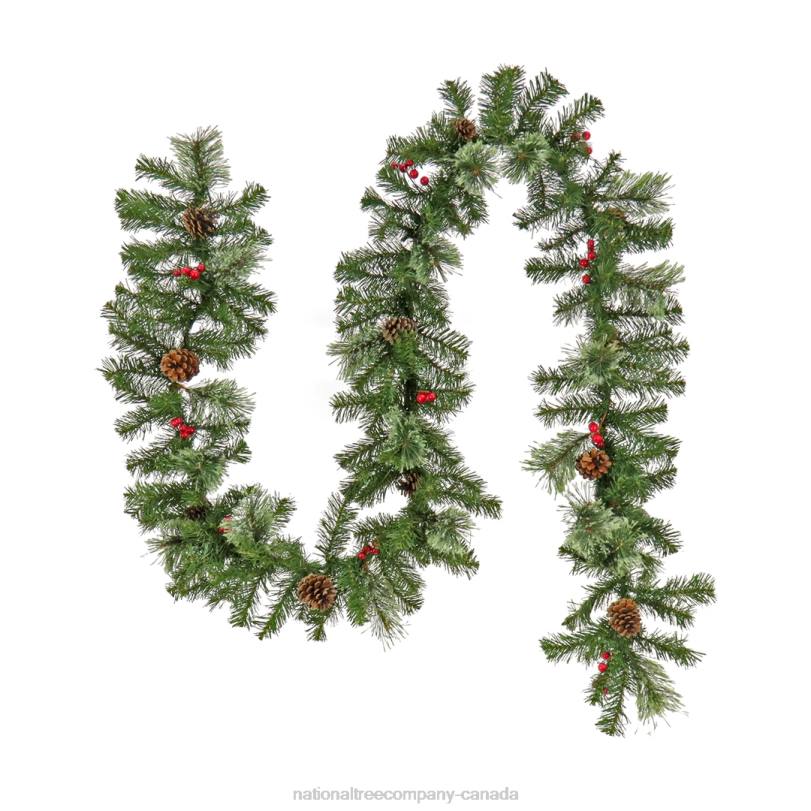 H4X0363National Tree Company 9 ft Evergreen and Cashmere Tips Garland