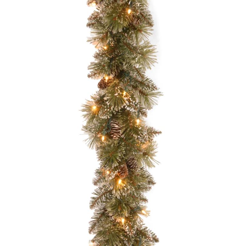 H4X0409National Tree Company First Traditions 7.5ft Artificial Arcadia Pine Cashmere Slim Christmas Hinged Tree