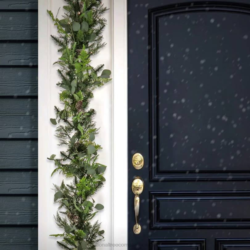 H4X0415National Tree Company 9 ft. HGTV Home Collection Pre-Lit Winter Garden Garland