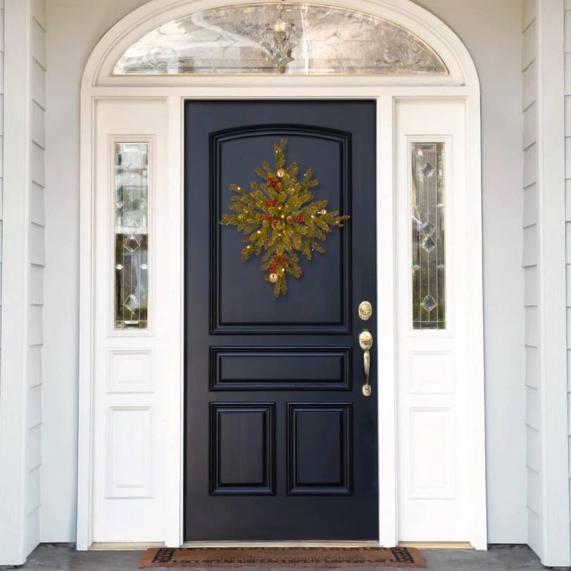 H4X0461National Tree Company 32in. Glittery Gold Dunhill Fir Bethlehem Star with Battery Operated LED Lights