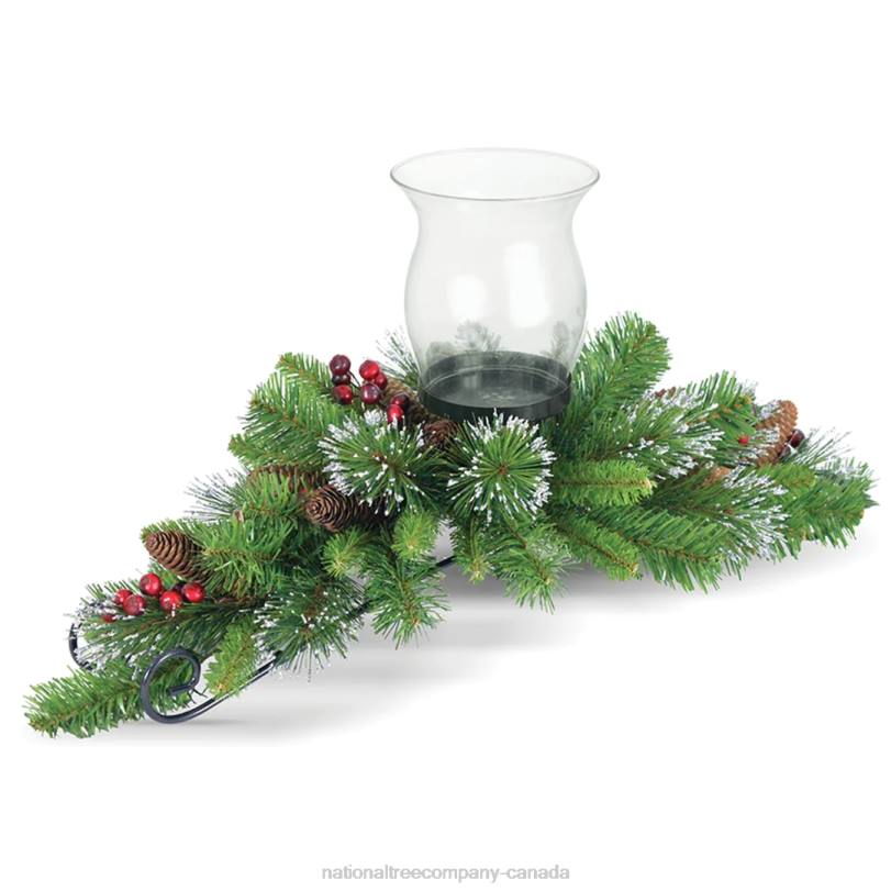 H4X0502National Tree Company Crestwood Pine Candleholder Centerpieces