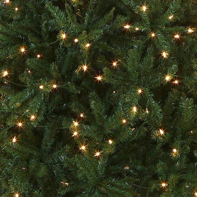 H4X034National Tree Company Artificial Pre-Lit Slim Christmas Tree, Green, Kingswood Fir, White Lights, Includes Stand, 10 Feet