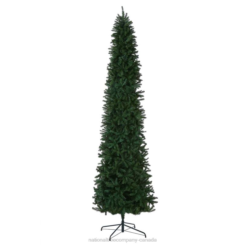 H4X096National Tree Company Artificial Slim Christmas Tree, Green, Kingswood Fir, Includes Stand, 12 Feet