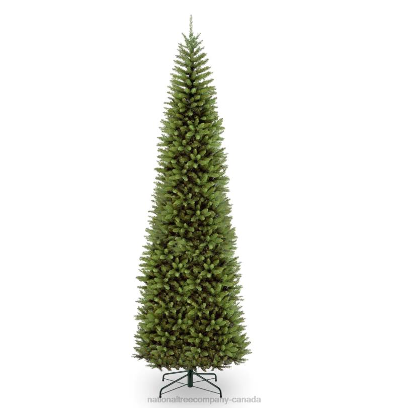 H4X096National Tree Company Artificial Slim Christmas Tree, Green, Kingswood Fir, Includes Stand, 12 Feet