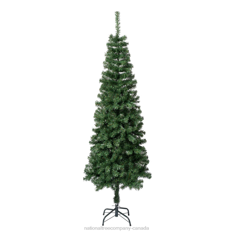 H4X0111National Tree Company First Traditions Artificial Linden Spruce Wrapped Christmas Tree, Fire Resistant and Hypoallergenic, 6 ft