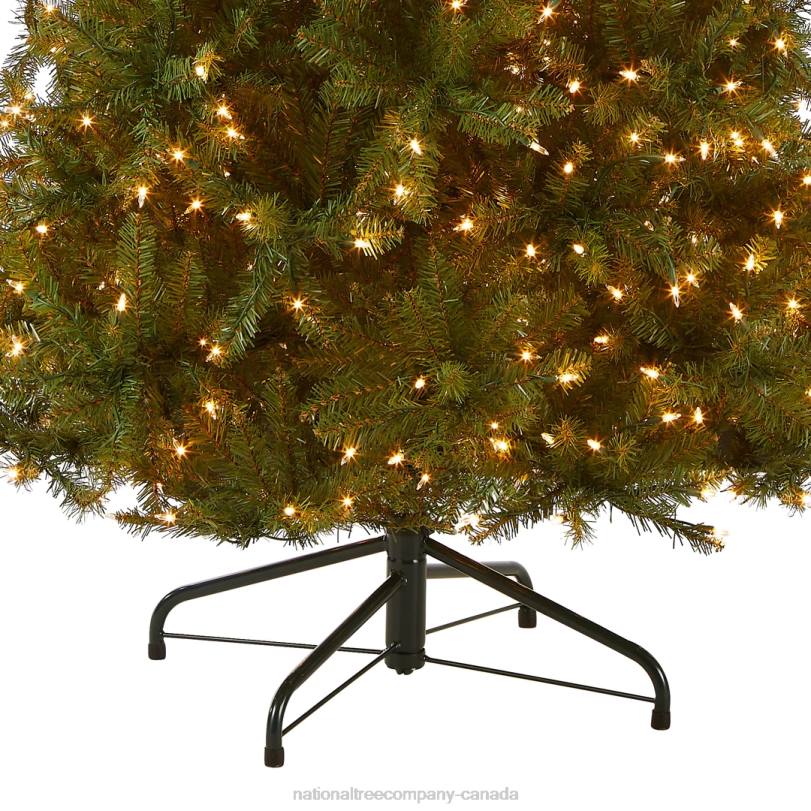 H4X0132National Tree Company Pre-Lit Artificial Slim Christmas Tree, Green, White Lights, Includes Stand, 6.5 Feet