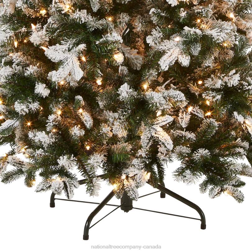 H4X0146National Tree Company Pre-Lit 'Feel Real' Artificial Christmas Tree, Everest Fir, Green, White Lights, Includes Stand, 6.5 Feet