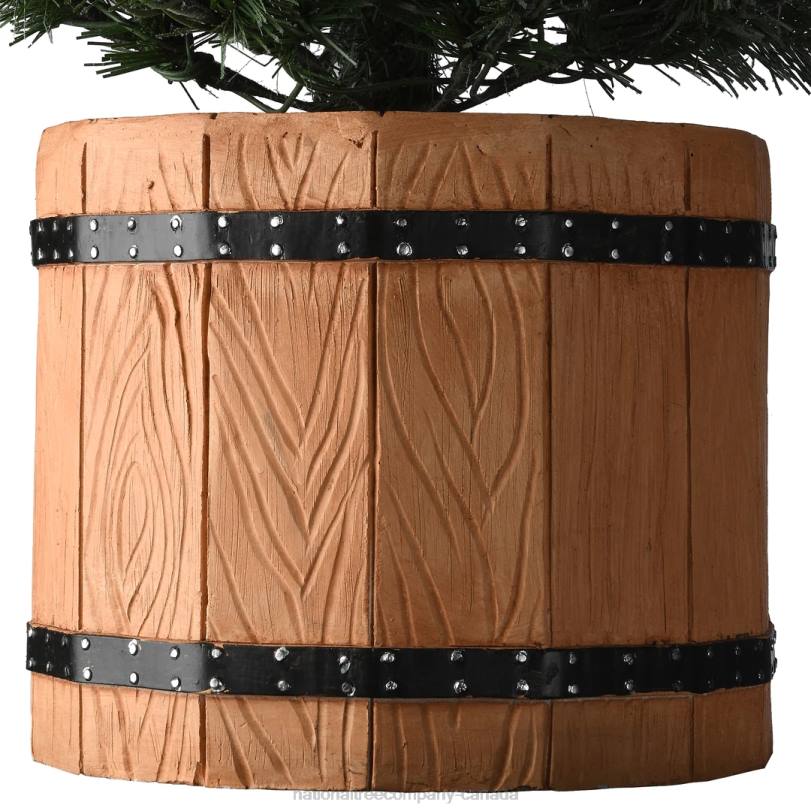 H4X086National Tree Company 6 ft. Snowy Sheffield Spruce Slim Half Tree with Clear Lights