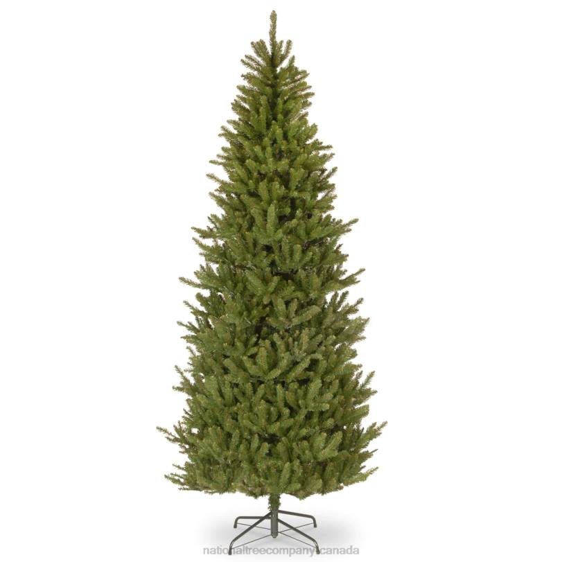 H4X0104National Tree Company Artificial Slim Christmas Tree, Green, Natural Fraser Fir, Includes Stand, 7.5 Feet
