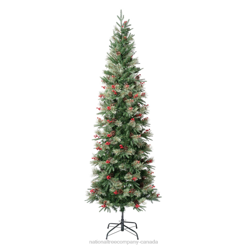 H4X0180National Tree Company First Traditions Virginia Blue Pine Slim Christmas Tree with Hinged Branches, 7.5ft