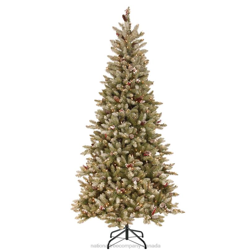 H4X080National Tree Company 7.5 ft. Dunhill(R) Fir Slim Tree with Clear Lights