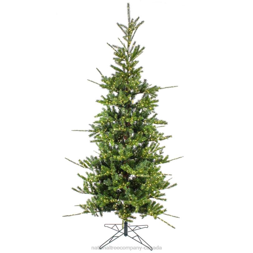 H4X0199National Tree Company 10ft Pre-lit Artificial Feel Real Lark Pine Medium Hinged Tree, 5320 Warm White LED Rice Lights- UL