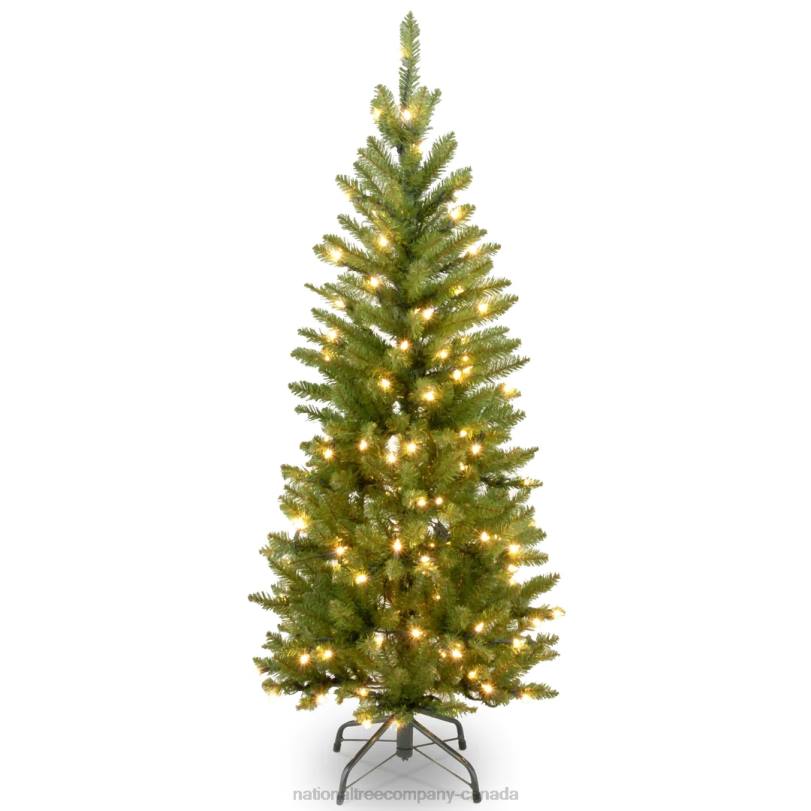 H4X019National Tree Company Pre-Lit Artificial Christmas Tree, Kingswood Fir with Clear Lights, Plug In , 4.5 ft