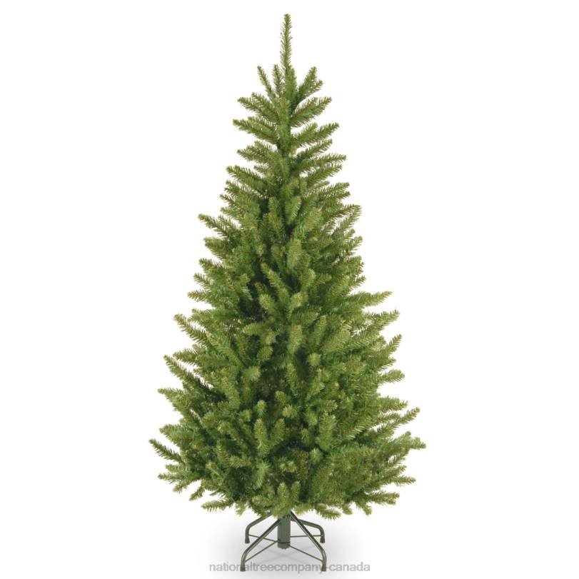 H4X038National Tree Company Artificial Slim Christmas Tree, Green, Natural Fraser Fir, Includes Stand, 4.5 Feet